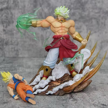 Action Figure Goku Sayan Contro Broly Dragon Ball Z 20cm Statua Da Collezione