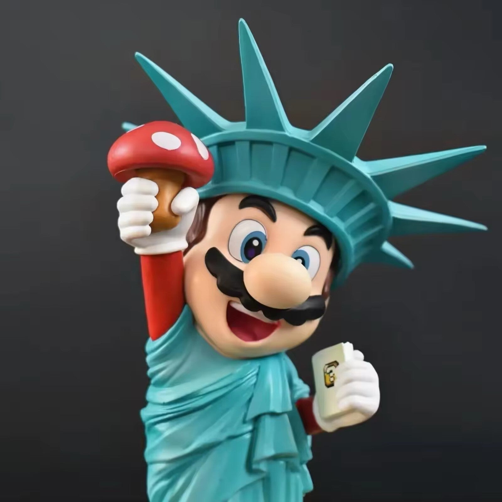 Action Figure Super Mario Bros Nintendo Statua della Libertà 20cm Da Collezione