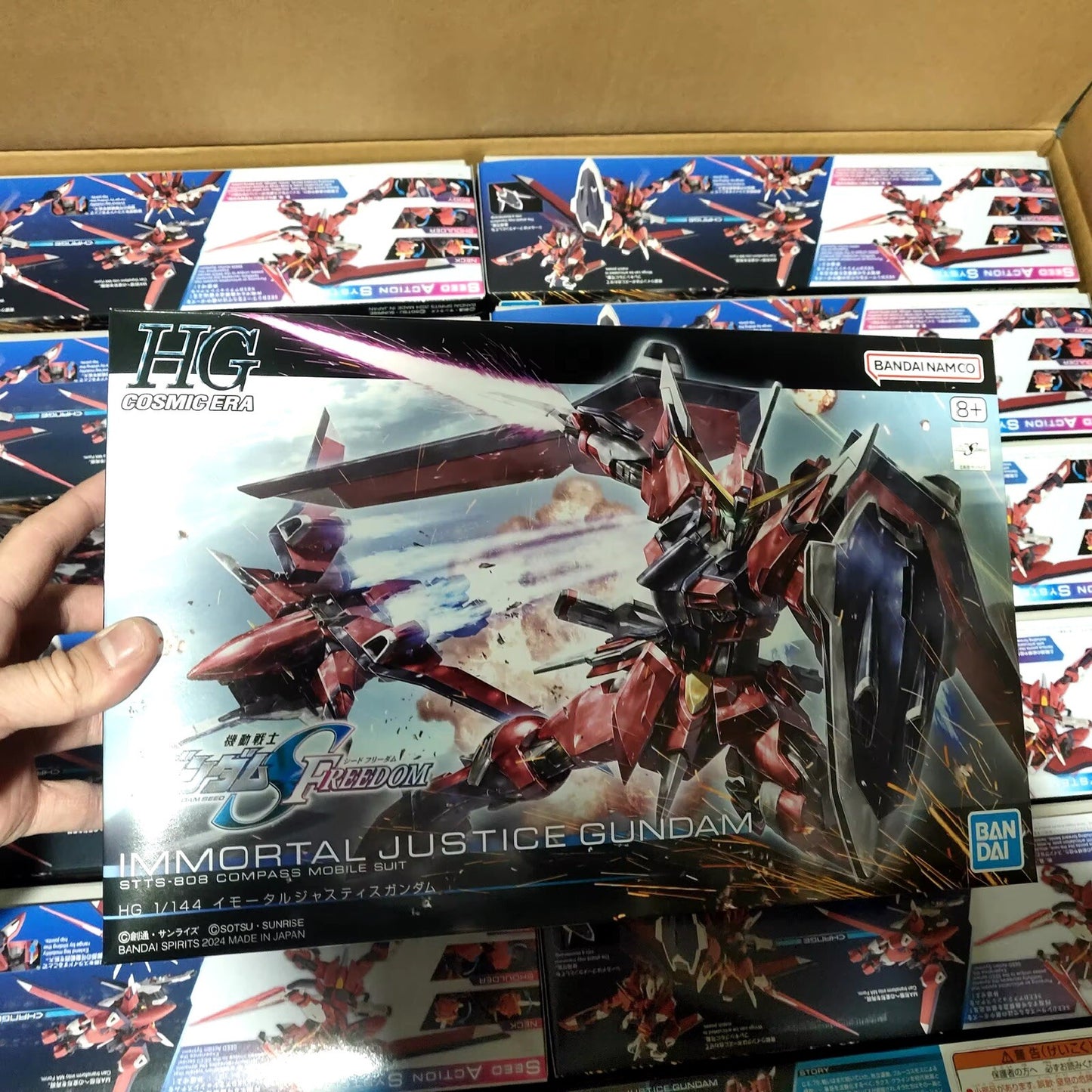 Action Figure Gundam Scala 1/144 Immortal Justice Gundam Model Kit HG Collezione