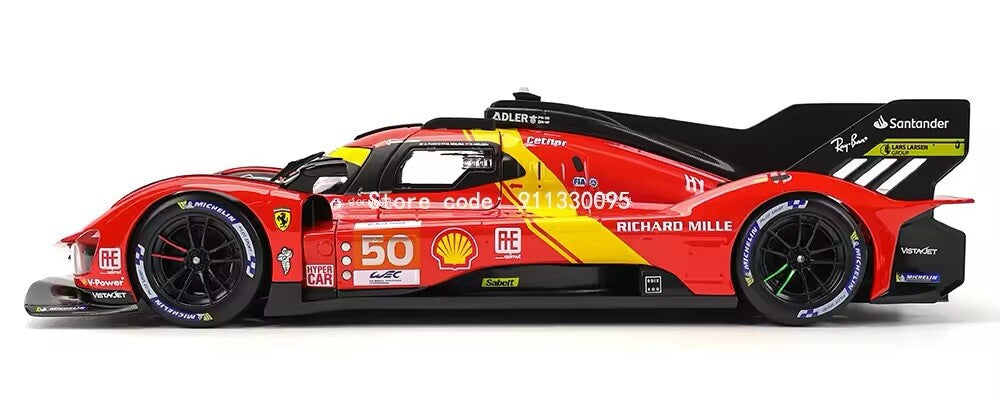 Ferrari 499P 50 24h Le Mans 2023 Scala 1:18 Burago Da Collezione Con Vetrina New