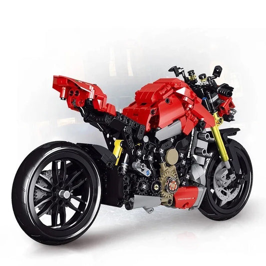 Moto Da Costruite Nuova Ducati Mattoncini Technic Rossa 827 Pezzi New Motore