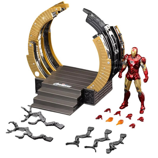 Iron Man Mark VI Gantry – Action Figure con Base Avengers “Suit-Up” | Edizione da Collezione - Nerd Lab
