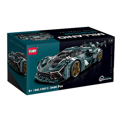 Lambo Concept Da Costruire Mattoncini Technic 3466 Pezzi Nero - Verde Petrolio - Nerd Lab