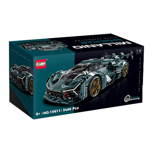 Lambo Concept Da Costruire Mattoncini Technic 3466 Pezzi Nero - Verde Petrolio - Nerd Lab