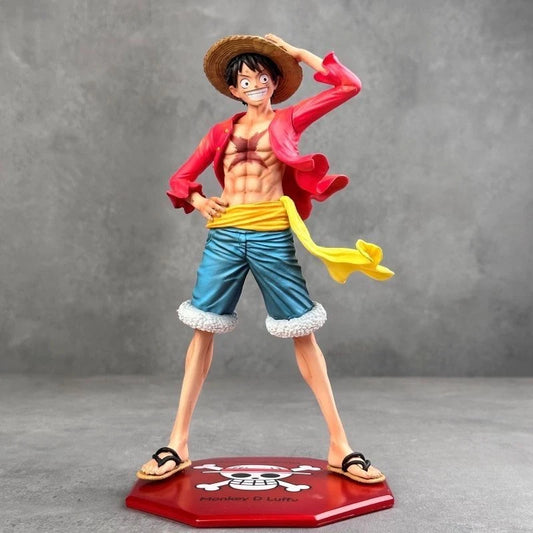 Monkey D. Luffy Figure – One Piece Statua da Collezione con Base Jolly Roger - Nerd Lab