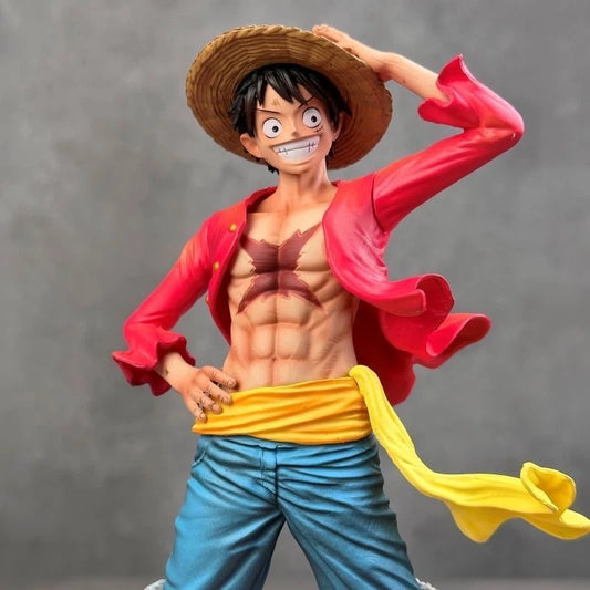 Monkey D. Luffy Figure – One Piece Statua da Collezione con Base Jolly Roger - Nerd Lab