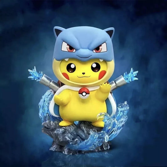 Figura Pikachu con Costume Blastoise – Edizione da Collezione Pokémon  | Effetto Acqua Realistico - Nerd Lab
