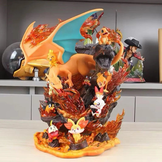 Statua Pokémon Fuoco – Charizard & Starter Fire | Figure da Collezione 32cm - Nerd Lab