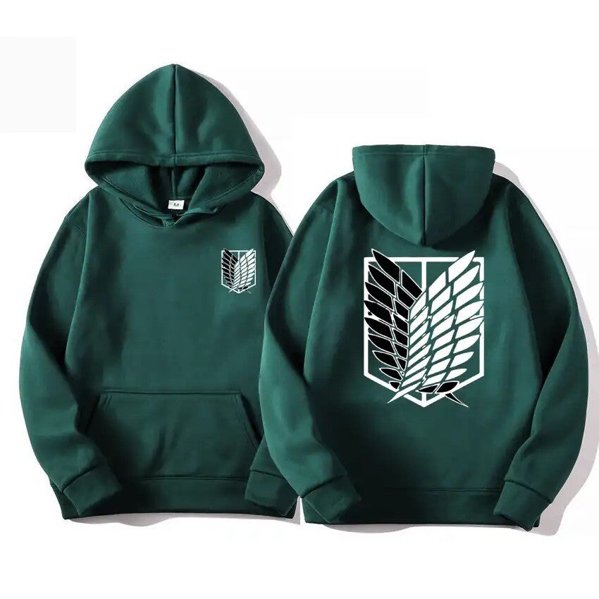 Felpa Attack on Titan – Corpo Di Ricerca | Unisex con Cappuccio Streetwear Pullover