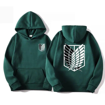 Felpa Attack on Titan – Corpo Di Ricerca | Unisex con Cappuccio Streetwear Pullover