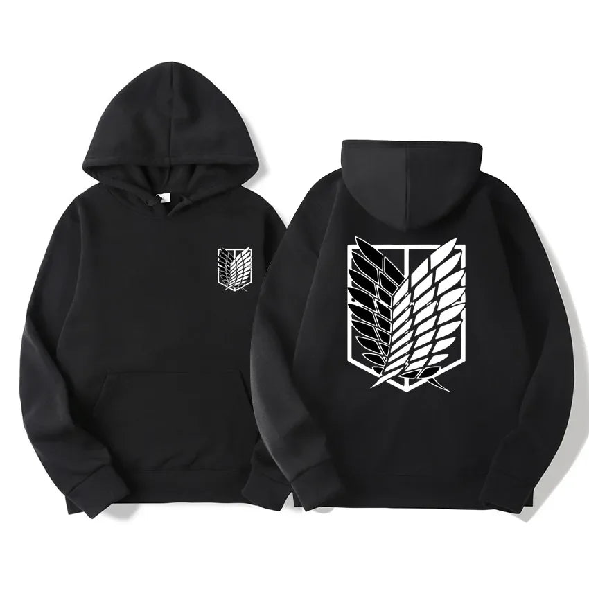 Felpa Con Cappuccio Attack On Titan Corpo Di Ricerca Streetwear Pullover Vestiti - Nerd Lab