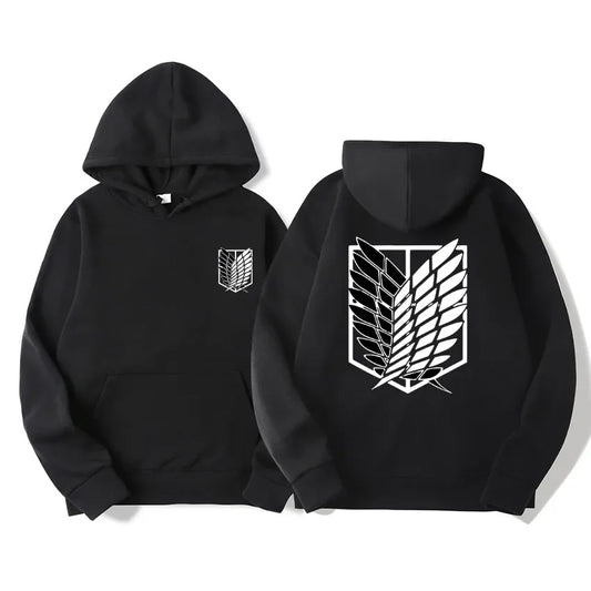 Felpa Con Cappuccio Attack On Titan Corpo Di Ricerca Streetwear Pullover Vestiti - Nerd Lab
