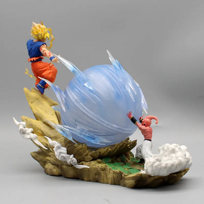Action Figure Goku Dragon Ball Z Majin Bu 22cm Statua Collezione Luminosa Anime - Nerd Lab