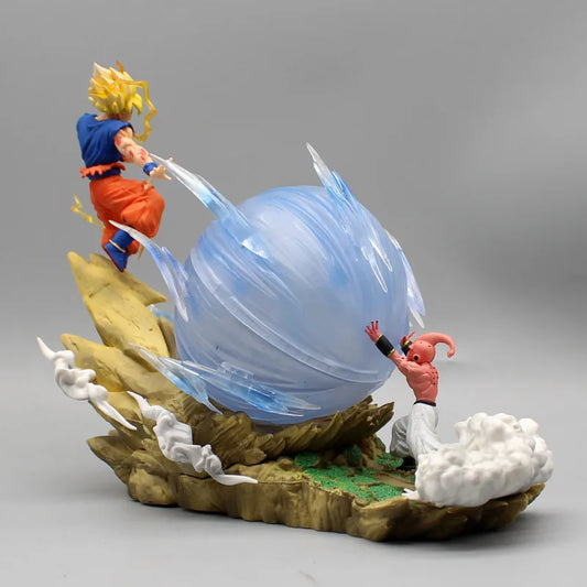 Action Figure Goku Dragon Ball Z Majin Bu 22cm Statua Collezione Luminosa Anime - Nerd Lab