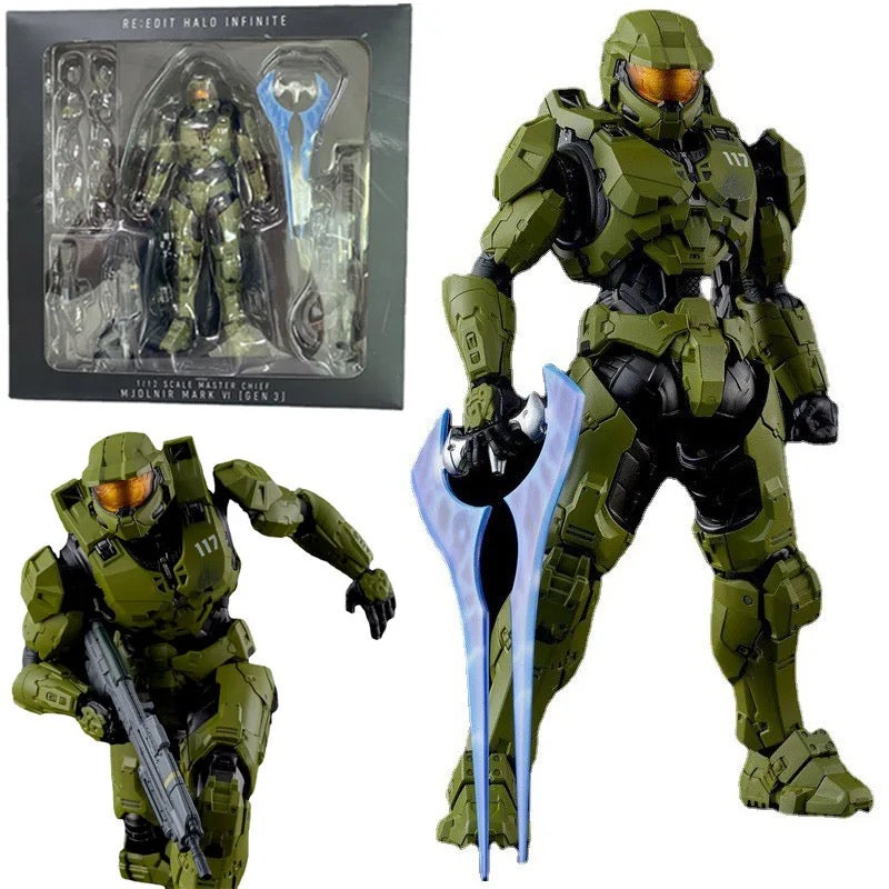 Halo Infinite Master Chief 18cm Action Figure Nuova Statua Da Collezione Videogame John-117 - Nerd Lab