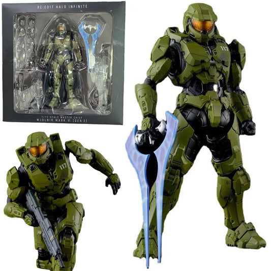 Halo Infinite Master Chief 18cm Action Figure Nuova Statua Da Collezione Videogame John-117 - Nerd Lab