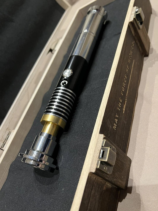 Spada Laser Star Wars Luke Skywalker Lightsaber Metal | Jedi Replica Wooden Box