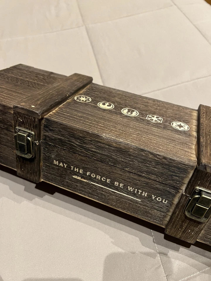 Spada Laser Star Wars Luke Skywalker Lightsaber Metal | Jedi Replica Wooden Box