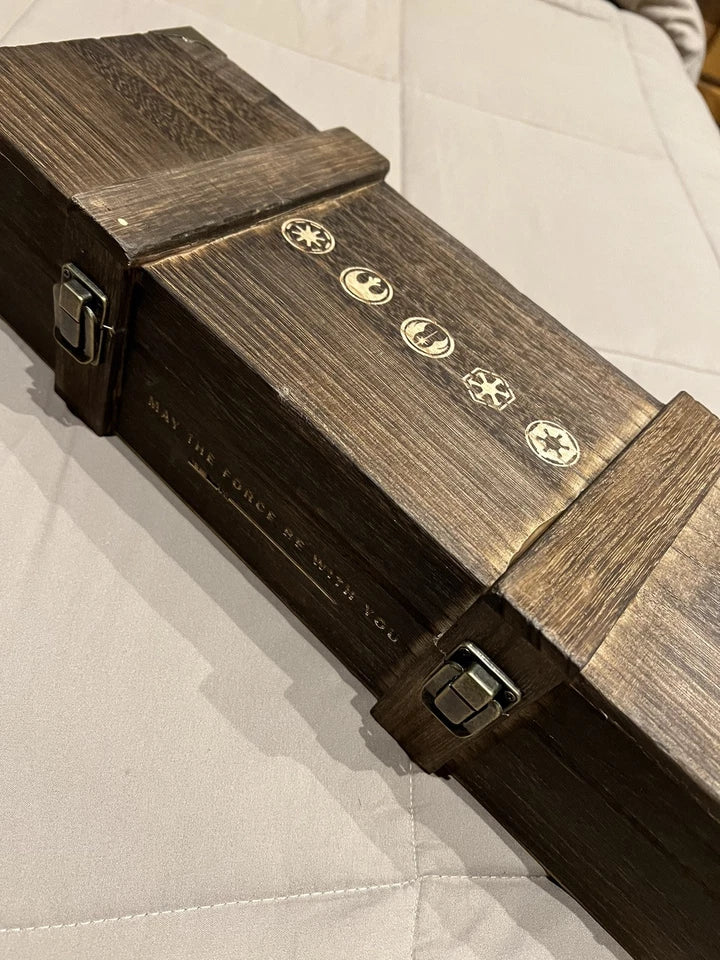 Spada Laser Star Wars Luke Skywalker Lightsaber Metal | Jedi Replica Wooden Box