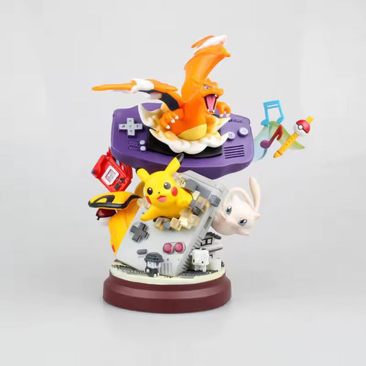 Action Figure Pokemon Collectible Statue 24cm Oh-oh Pikachu Gyarados Gameboy