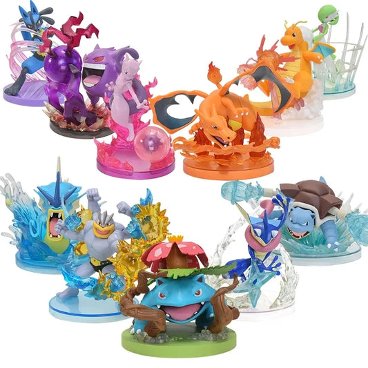 Pokemon Figure Collection: Charizard, Gyarados, Venusaur, Machamp, Blastoise, Gardevoir, Lucario, Greninja, Gengar - Nerd Lab
