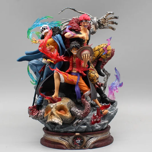 Action Figure Rubber One Piece Kid Law Luffy 22cm Statua Monkey D.Rufy Diorama Three Captain - Nerd Lab