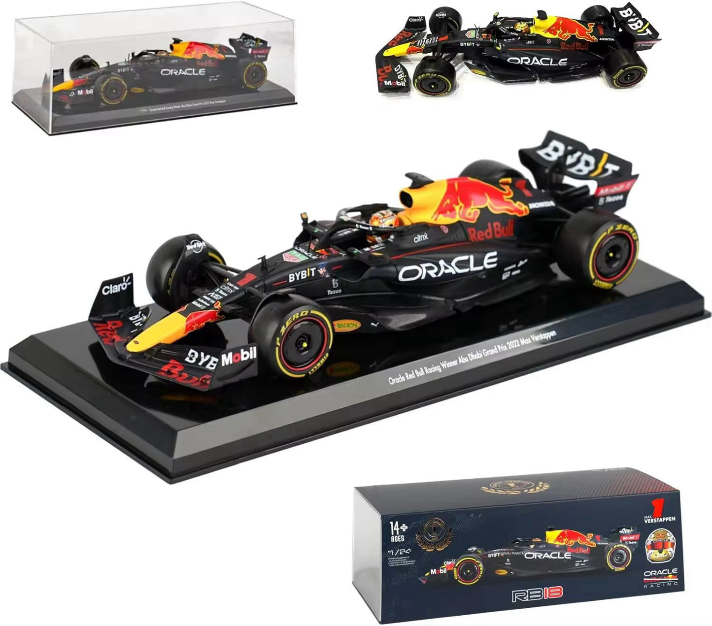 Macchina Redbull Oracle F1 Max Verstappen RB18 Burago Scala 1:24 Formula 1 New