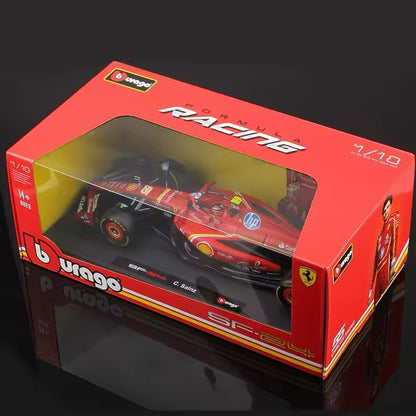 Burago Ferrari SF-24 Carlo Sainz 55 Scala 1:18 Modellino Auto Red Formula 1 New