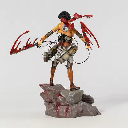 Action Figure Mikasa Ackerman Attack On Titan 31cm Statua Collezione Anime Manga