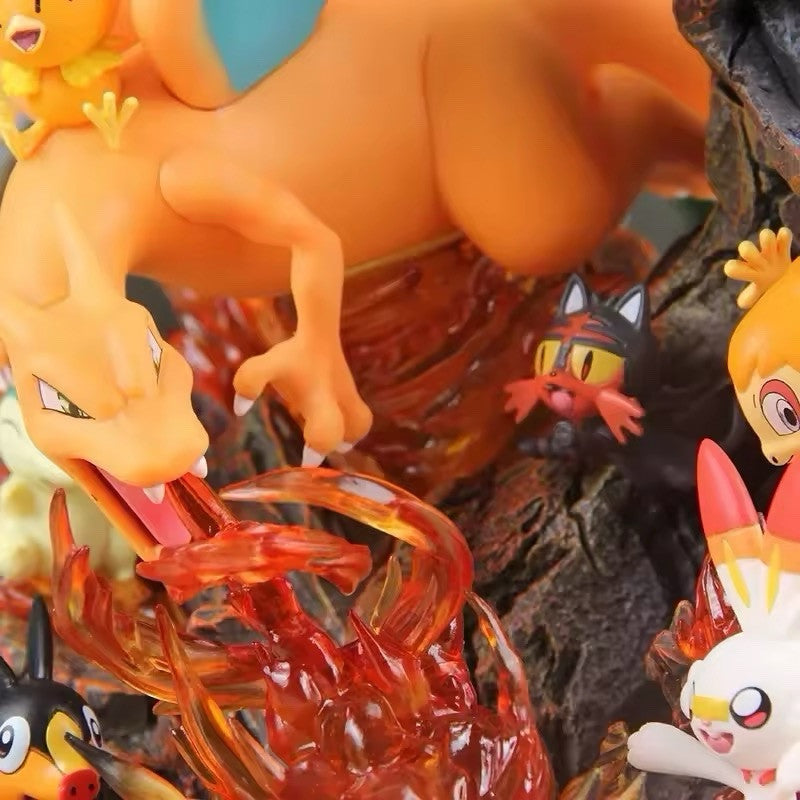 Action Figure Fire Pokémon Charizard Evolution 32cm Statua Collezione Anime Game