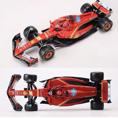 Burago Ferrari SF-24 Charles Leclerc 16 Scala 1:18 Modellino Auto Red Formula 1