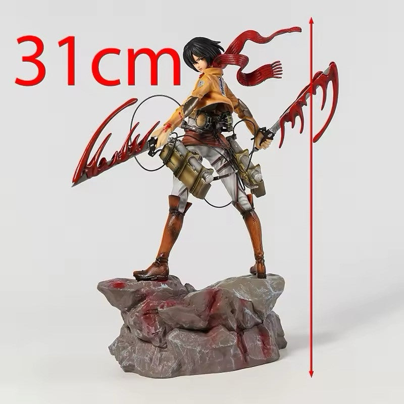 Action Figure Mikasa Ackerman Attack On Titan 31cm Statua Collezione Anime Manga