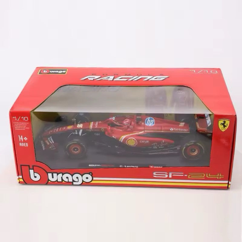 Burago Ferrari SF-24 Charles Leclerc 16 Scala 1:18 Modellino Auto Red Formula 1