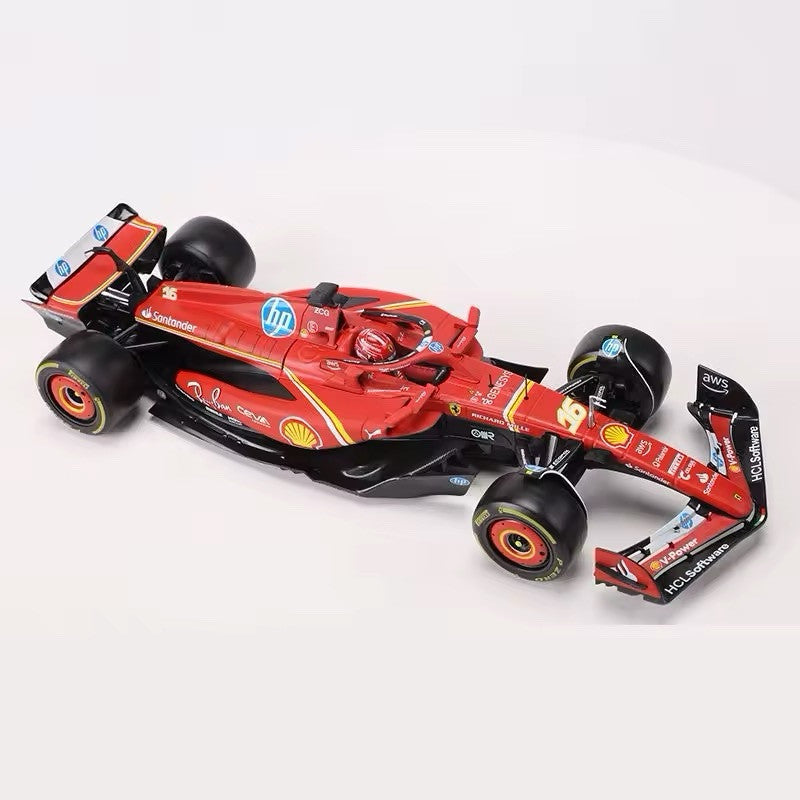 Burago Ferrari SF-24 Charles Leclerc 16 Scala 1:18 Modellino Auto Red Formula 1