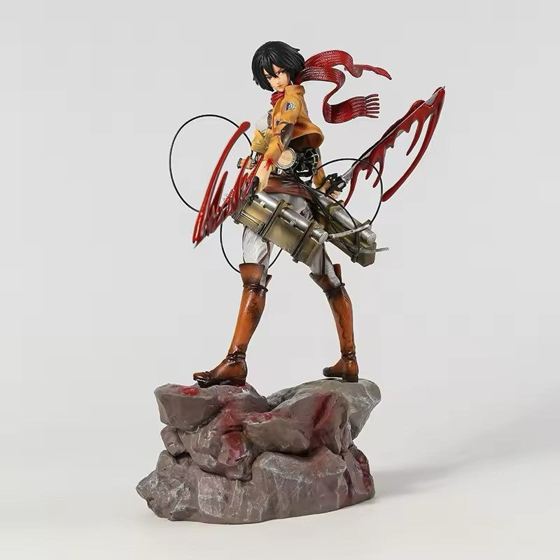 Action Figure Mikasa Ackerman Attack On Titan 31cm Statua Collezione Anime Manga