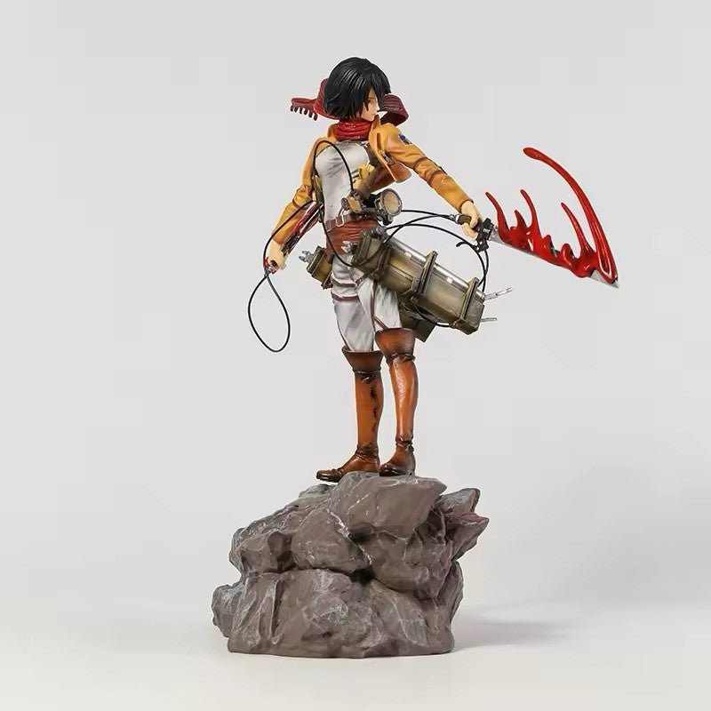 Action Figure Mikasa Ackerman Attack On Titan 31cm Statua Collezione Anime Manga