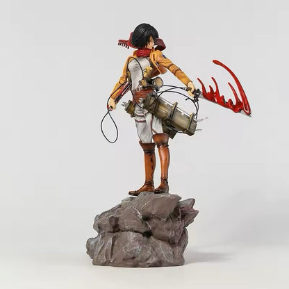 Action Figure Mikasa Ackerman Attack On Titan 31cm Statua Collezione Anime Manga