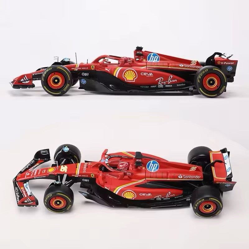 Burago Ferrari SF-24 Charles Leclerc 16 Scala 1:18 Modellino Auto Red Formula 1