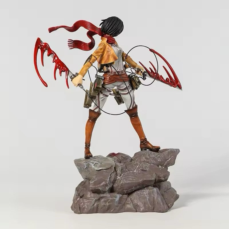 Action Figure Mikasa Ackerman Attack On Titan 31cm Statua Collezione Anime Manga
