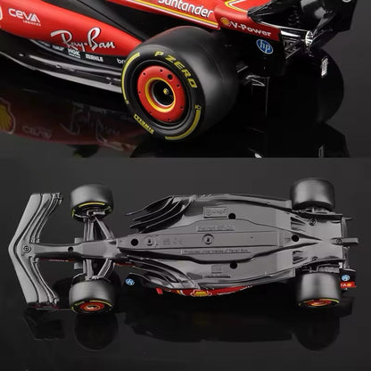 Burago Ferrari SF-24 Carlo Sainz 55 Scala 1:18 Modellino Auto Red Formula 1 New
