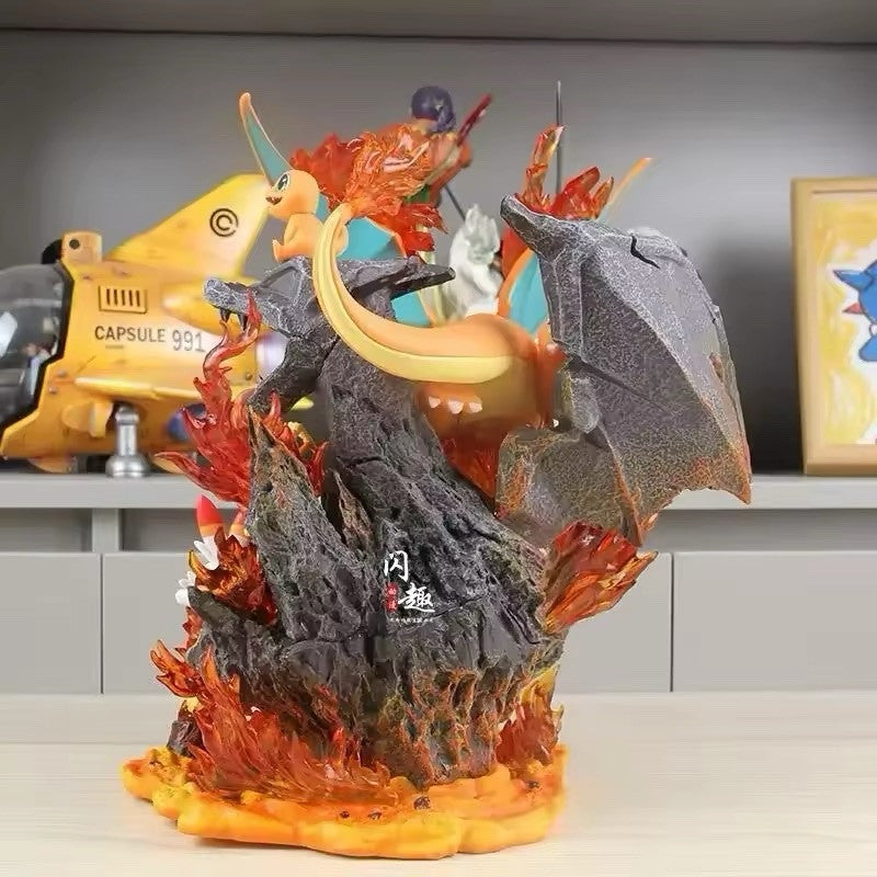 Action Figure Fire Pokémon Charizard Evolution 32cm Statua Collezione Anime Game